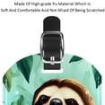 thumbnail image 4 of Square 2Pack PU Leather Sloth Cruise Luggage Tag with Privacy Cover and Name ID Tag for Travel Handbags Backpacks Luggage Tags, 4 of 6