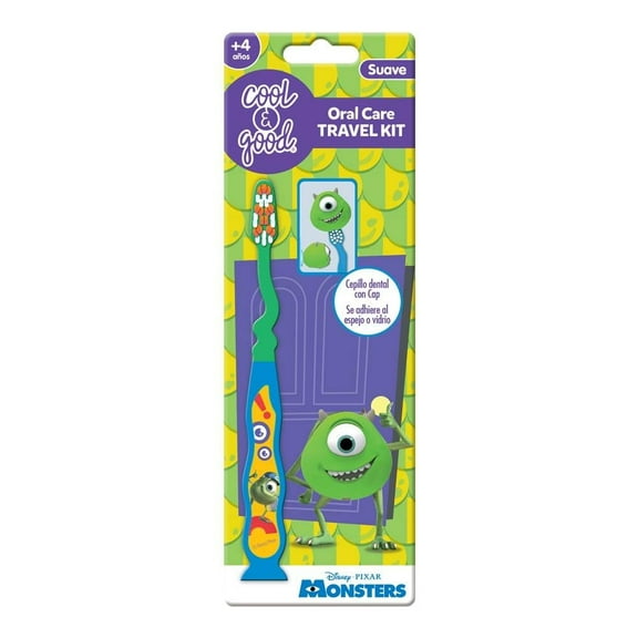 Cepillo dental Cool & Good Monsters Inc suave con protector 3D Mike Wazowski