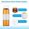 thumbnail image 3 of Uxcell Small Glass Sample Bottles with Lids, 5 Pcs 15ml Amber Glass Vials with White Screw Caps Mini Leak Proof Reagent Sealed Bottles with Writing Label for Solid Liquid Powder Storage, 3 of 6