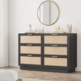 thumbnail image 4 of QinaQin Six-Drawer Rattan Dressing Table for Bedroom Features An Integrated Cabinet Body and Legs, Wooden Drawers, and Is Suitable for Hallways, Entryways, and Wardrobes. It Is Easy To Assemble, 4 of 8
