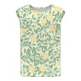 thumbnail image 5 of Tops for Women Sleeveless Round Neck Floral Printed Casual Tank Top Yellow S, 5 of 5