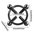 thumbnail image 3 of SIfdSeng Stainless Steel Zircon Jewelry Nipple Rings Non Piercing Clamp on for And, 3 of 3