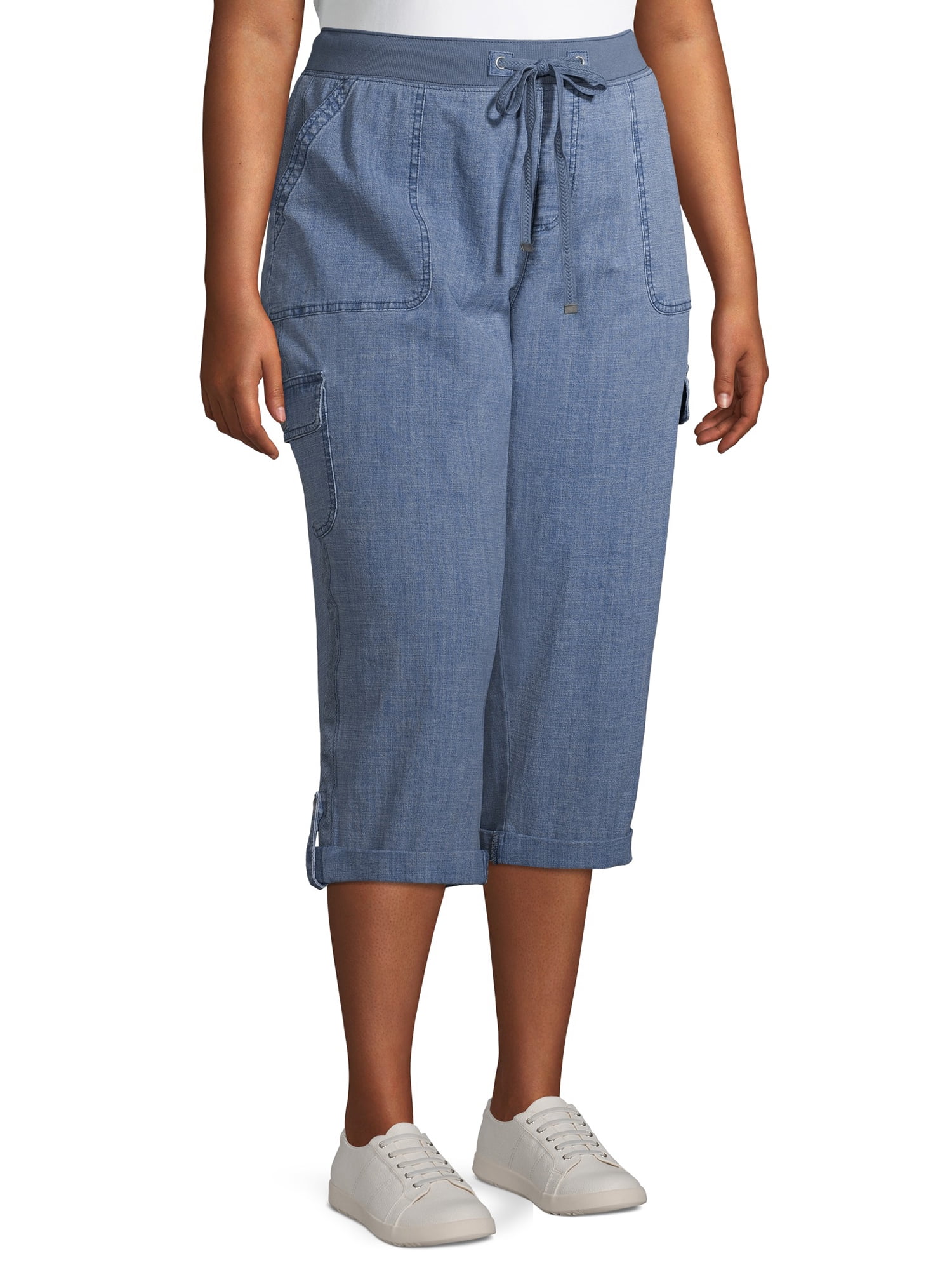 Terra Sky Cargo Capri - Walmart.com  Womens cargo capris, Plus size women,  Capri