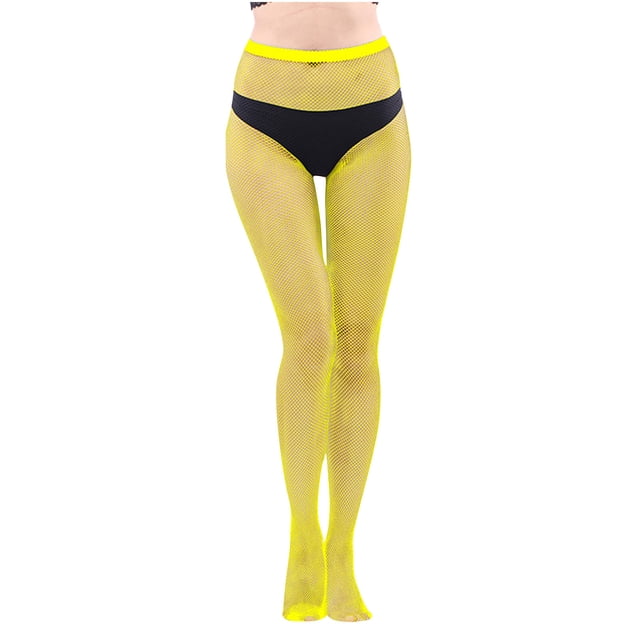 Pisexur Collants Résille pour Femmes, Noir, Grande Taille