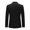 thumbnail image 3 of Cloudstyle Men's Solid Color Double-breasted Business Blazer, 3 of 12