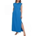 thumbnail image 6 of Cueply Women's Plus Size Maxi Dresses Casual Split Long Sleeveless Dress for Women with Pockets, 6 of 7