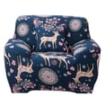thumbnail image 3 of Cubierta de Deslizamiento para Muebles de Sofá Elástico - Lavable a , Anti ácaros, Elástico de Poliéster Estirable 1-Seater Christmas Deer Macarena Funda de sofá, 3 of 8