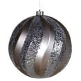 thumbnail image 3 of Vickerman M112178 Copper-Black Candy-Glitter Swirl Ball Ornament - 8 in., 3 of 7