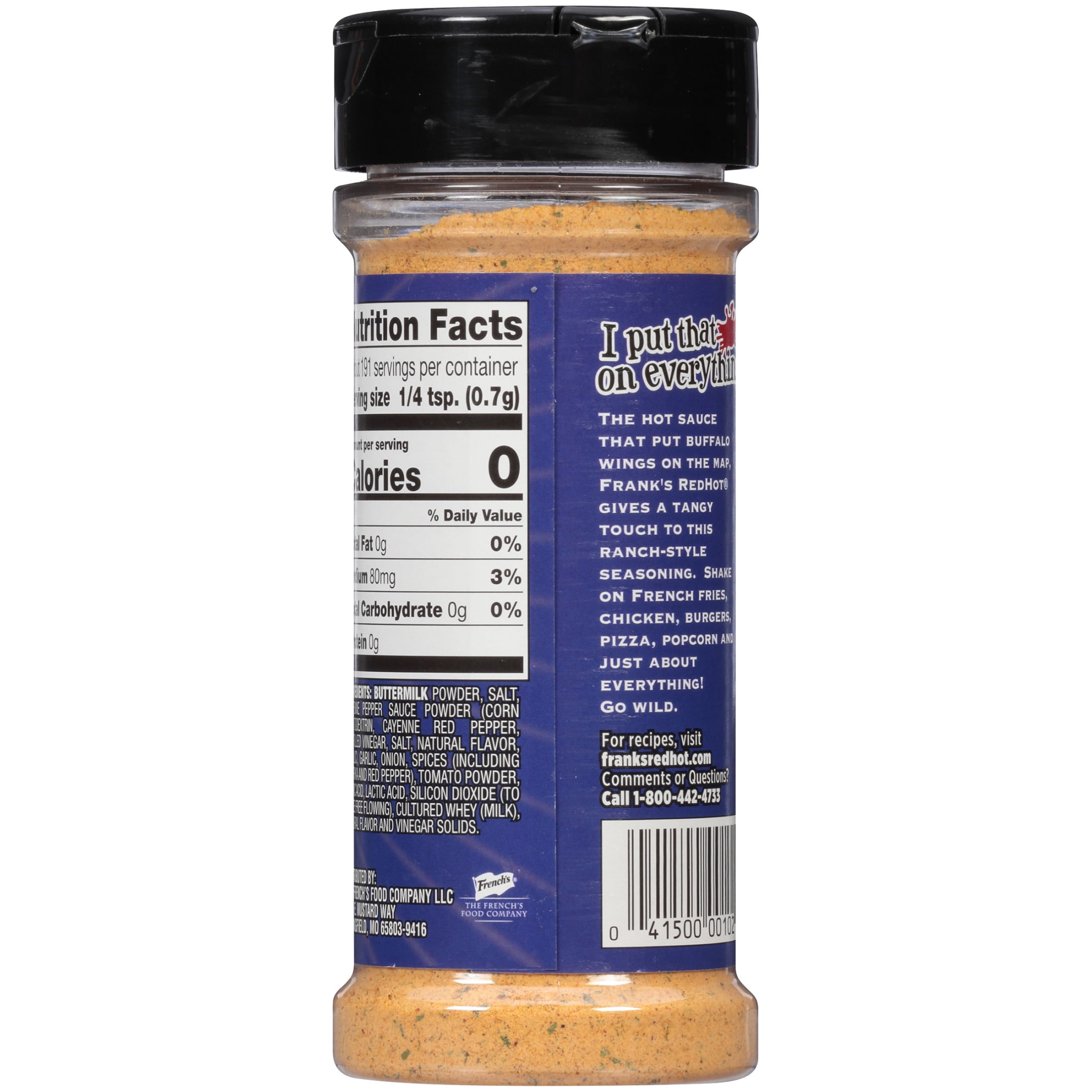 Frank's RedHot Stingin' Honey Garlic Seasoning - Gluten Free, 5.36 Oz, Sweet & Spicy Blend For Chicken, Burgers, Fries 2 thumbnail image
