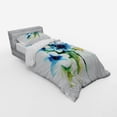 thumbnail image 3 of Ambesonne Summer Bedding Set 4 Pcs, Nature Painting, Queen, Teal Green White, 3 of 3