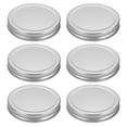 thumbnail image 1 of 6pcs Mason Jar Lids 3.39" Tinplate Leak-proof Mason Canning Covers, Silver, 1 of 7