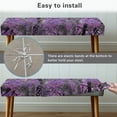 thumbnail image 5 of POLERO Sretch Bench Covers Slipcover Purple Hunting Camo Print Dining Bench Cover with Elastic Band Home Decoration Washable Rectangle Piano Chair Cover for Dining Room, Living Room, 5 of 7