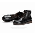thumbnail image 6 of Boots for Men Casual Dress Retro Lace Up Motorcycle Boots, 6 of 12