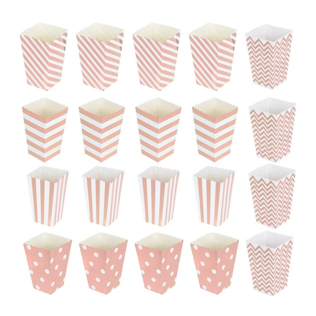 Shisuyan Boîtes à Maïs Soufflé à Motifs Ronds Multicolores 30 Pcs 4.52x2.75x1.97 Po