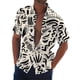 thumbnail image 1 of Men's Summer New Loose Print Short Sleeve Shirt Cardigan Beach Shirt XL, 1 of 5