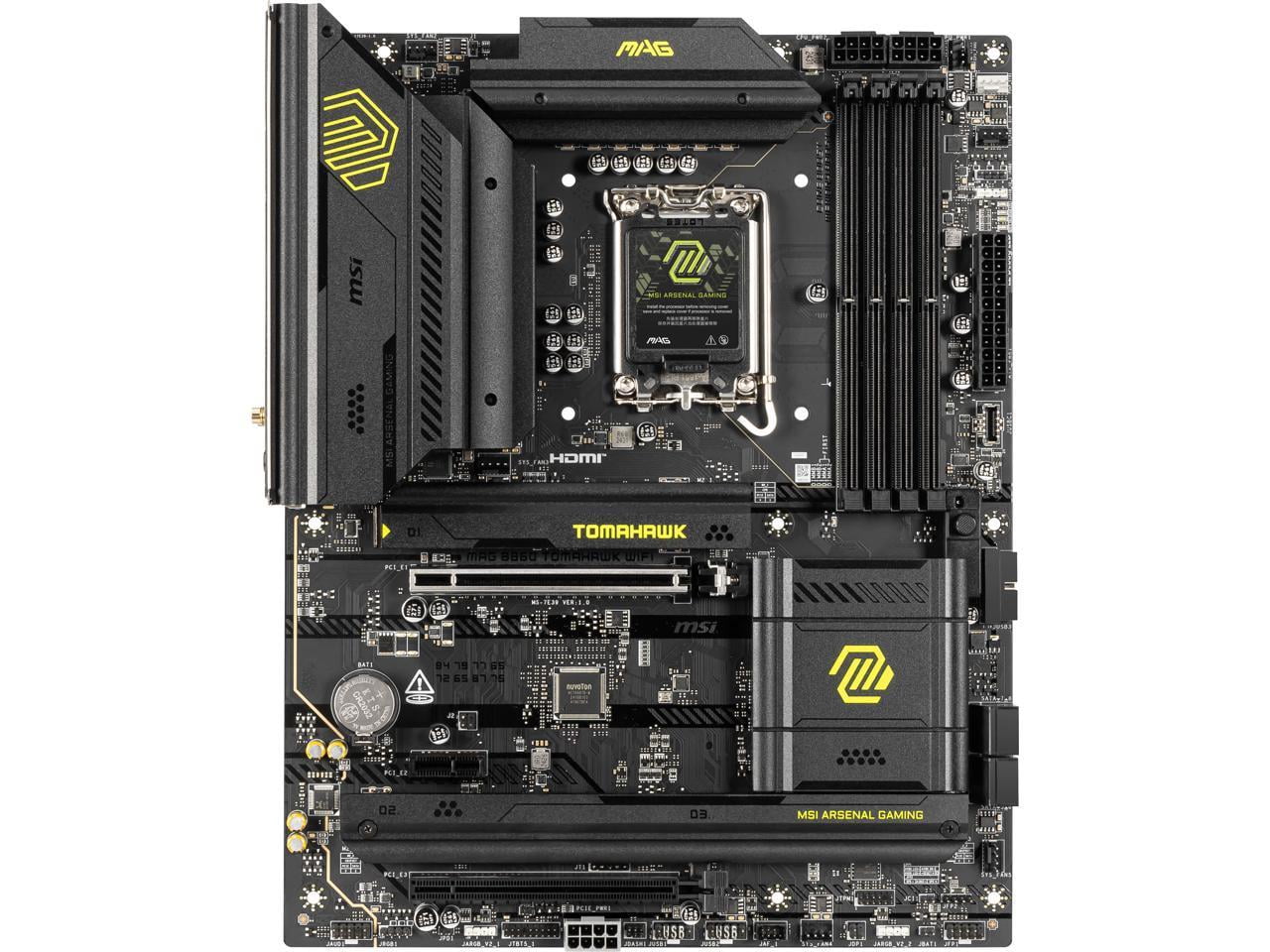 MSI MAG B860 TOMAHAWK WIFI LGA 1851 DDR5 Intel Core Ultra Series 2 ATX Motherboard