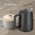 thumbnail image 3 of Taza de espuma de leche duradera de acero inoxidable, café para cocina, hotel, fiesta (negro), 3 of 8