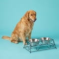 thumbnail image 2 of Vibrant Life Large 7.6-Cup Stainless Steel Pet Double Diner, Silver, 2 of 11