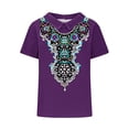 thumbnail image 4 of Blouses for Women Fashion 2025 Dressy Womens T Shirts Loose Fit Plus Drop Shoulder Longline Clearance Deals, 4 of 4