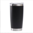thumbnail image 1 of Vaso aislado al vacío ER de acero inoxidable 20 oz con tapa negro, 1 of 5