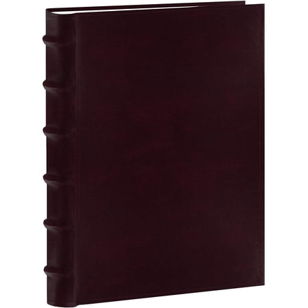 Pioneer Photo Album CLB-346 Sewn Bonded Leather BookBound Bi-Directional Photo Album, Holds 300 4x6" Photos, 3 Per Page, Color: Burgundy