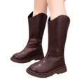 thumbnail image 3 of Zshosam Toddler Girls Cowgirl Boots Girls Boys Western Cowboy Boots, Western Riding Shoes for Toddler Little Kids Size 1,(Brown Big Kids 1), 3 of 5