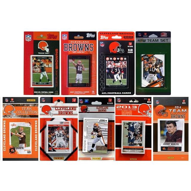 NFL Cleveland Browns 9 Ensembles de Cartes à Collectionner sous Licence Différentes