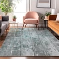 thumbnail image 7 of Addison Rugs Mayfield Premium Machine Washable Transitional Stripes Teal Rectangle Rug, 10' X 14' Machine Washable Transitional Stripes Teal Oversized Sherpa Throw Blanket, 7 of 7