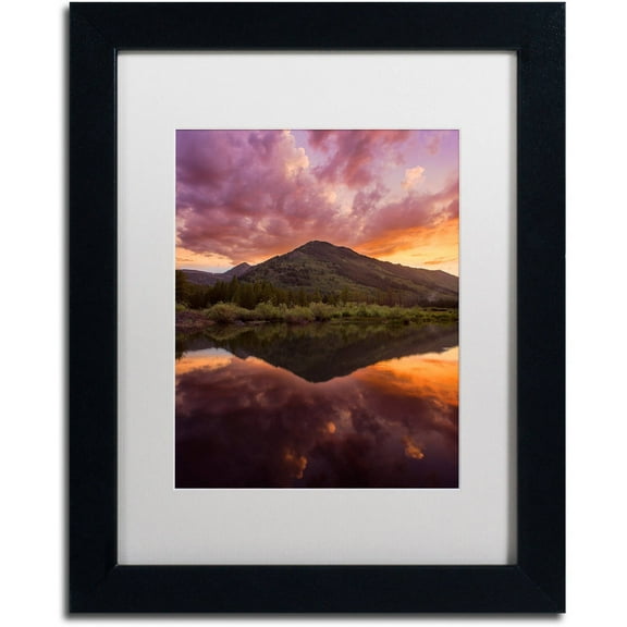 Trademark Fine Art "Glamor in the Sky" Canvas Art by Michael Blanchette Photography White Matte, Black Frame