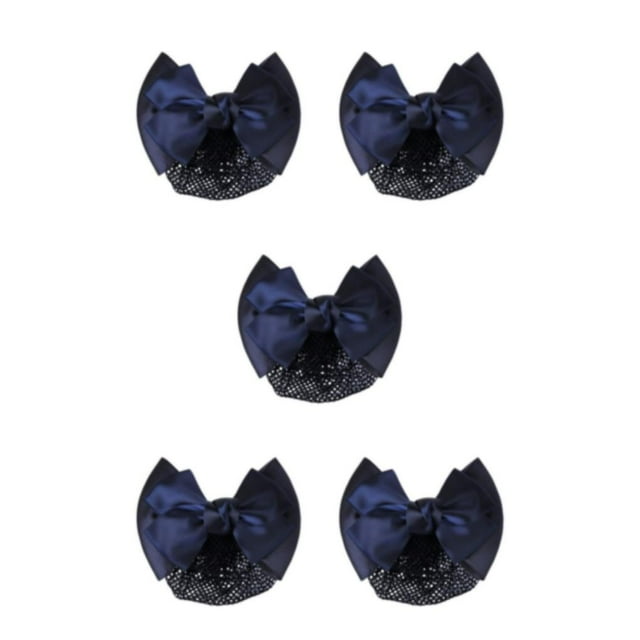 Wweixi Professional Hair Plate Mesh Pocket Featuring Convenient Snood Net Elegant blue fine net 5Set