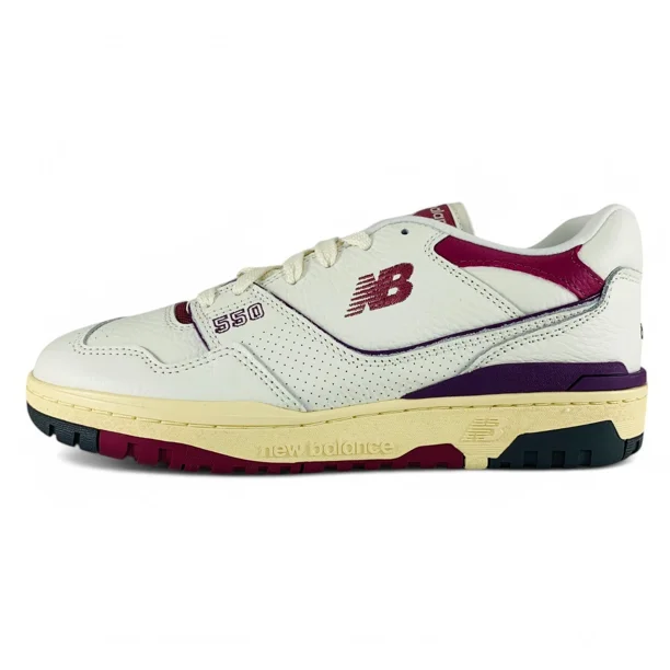 New Balance 550 Mini Logo Pack White Purple Men's Shoes Sneakers BB550PTA