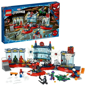 LEGO Marvel Spider-Man Attack on the Spider Lair 76175 Collectible Building Toy (466 Pieces)