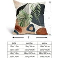 thumbnail image 4 of Boho Abstract Geometric Tropical Pillow Covers 18X18 In Set of 2 Bohemian Minimalist Palm Leaf Throw Pillow Cases Navy Blue Burnt Orange Modern Pillow Cover Home Decor For Sofa Couch Room Outdoor, 4 of 6