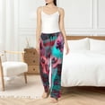 thumbnail image 4 of Fotbe Psychedelic Hairless Cat Pantalones de Pijama para Mujer, Pantalones de Dormir, Pantalones Pj con Cordón y Bolsillos-XX-Large, 4 of 6