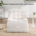 thumbnail image 2 of CQSXDA Adult Bean Bag Chair with Ottoman in Cozy , Extra Large Design Featuring High-Density Memory Foam for Ultimate Comfort, 2 of 10