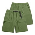 thumbnail image 6 of Men's Cargo Shorts 9" Inseam Built-in Belted Quick Dry Outdoor Hiking Short Pants, Lightweight Nylon Athletic Utility Shorts for Summer Camping, 6 of 9