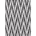 thumbnail image 2 of 3' X 5' White And Black Chevron Washable Indoor Outdoor Area Rug, 2 of 5