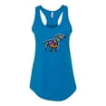 thumbnail image 2 of Wild Bobby, Colorful Dachshund Is My Spirit Animal Lover Ladies Racerback Tank Top, Turquoise, Small, 2 of 3
