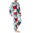 thumbnail image 2 of Fotbe Circular Lighthouse Pijama de Hombre con Estampado de Manga Larga, Conjunto de 2 Piezas, Ropa de Dormir Suave y Cómoda con Bolsillos-Medium, 2 of 7