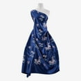 thumbnail image 2 of Zelouf Sakura Embroidery Satin  , Sewing, DIY, Crafts Fabric by the Yard, Navy Bliss, 50 Yard, 2 of 2