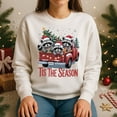 thumbnail image 3 of Raccoon ’Tis The Season Christmas Sweatshirt – Cute Animal Holiday Sweater, Funny Red Truck Xmas Pullover, Cozy Winter Gift for Raccoon Lovers, 3 of 5