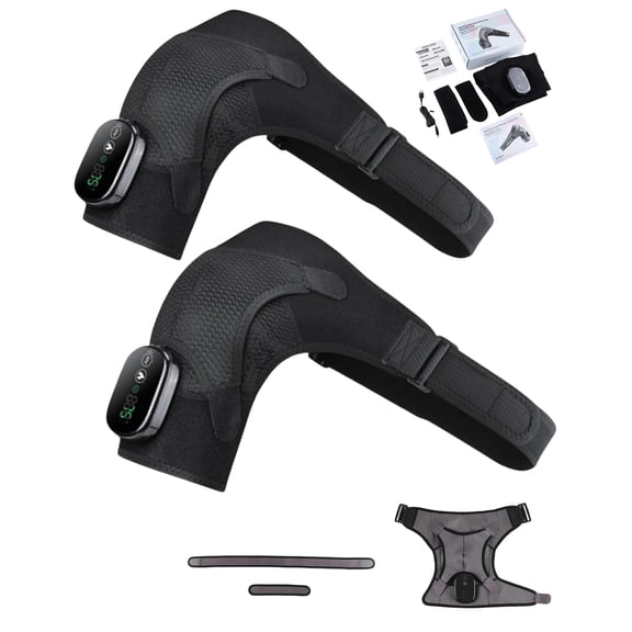 Shoulder Massager – Neck Shoulder Massager with Heat Vibration Adjustable Straps