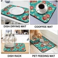 thumbnail image 2 of Coffee Bar Mat Accessories for Countertop Pioneer Flower Absorbent Hide Stain Rubber Backed Dish Drying Mats for Kitchen Counter Draining Pad Decor Gift Fit Under Coffee Maker (16x24in), 2 of 5