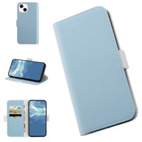 Mantto Wallet Phone Case for Apple iPhone 14 6.1 inch,Scratch Resistant Flip Folio PU Leather Magnetic Closure Card Slots/Cash Pocket Kickstand Slim Fit Protective Cover,Blue