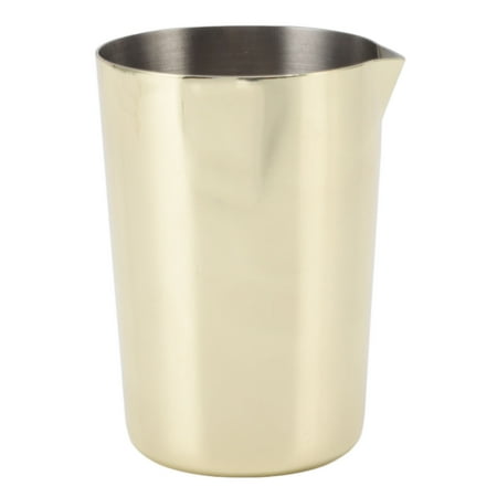 

Cocktail Mixing Cup Round Edge Bartending Cup With Pouring For Bar Gold Plated