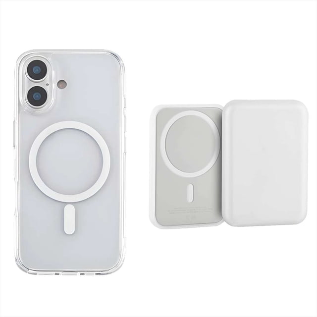 YUWY Kit Accesorios Compatibles Con MagSafe Para iPhone 17 Antigolpes Combo de Funda y Batería Compatible Con MagSafe Para iPhone 17 Kit Accesorios Regalo Para iPhone