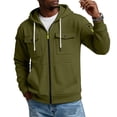 thumbnail image 7 of Rvwovn Men's Zip Up Hooded Jacket Utility Multi-Pocket Casual Fall Winter Outerwear Sizes S-3X, 7 of 7