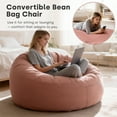 thumbnail image 2 of FOROUTIA 3‑in‑1 Design Bean Bag Chair,Convertible Bean Bag Chair Bed & Lounger with Washable Cover, 2 of 7