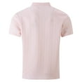 thumbnail image 4 of VSSSJ Men's Henley Shirts Band Collar Short Sleeve Textured Shirt Button Up Plain Summer Hawaiian Beach Casual Classic Shirt Pink M, 4 of 8