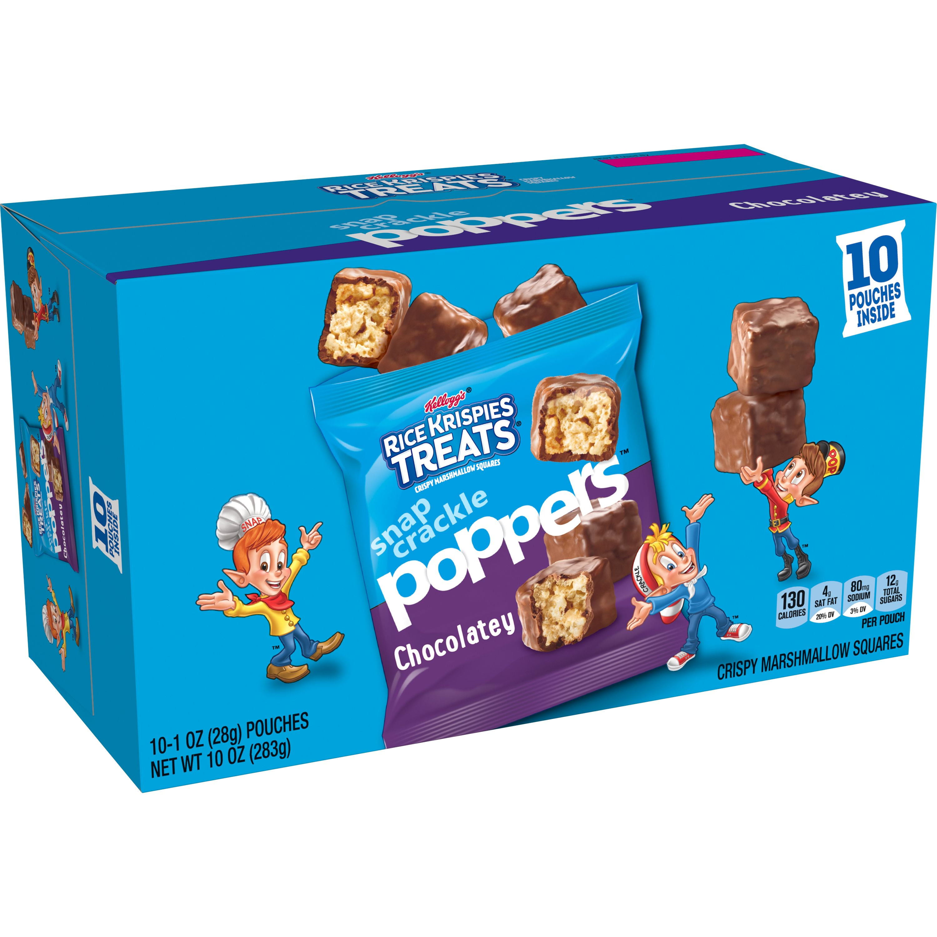 Kellogg's Rice Krispies Treats Snap Crackle Poppers, Crispy Marshmallow